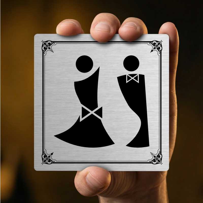 WC společné, 100x100mm, stříbrná, Arizona